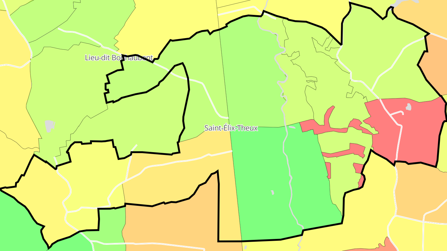 Carte des prix de l'immobilier Saint-Élix-Theux