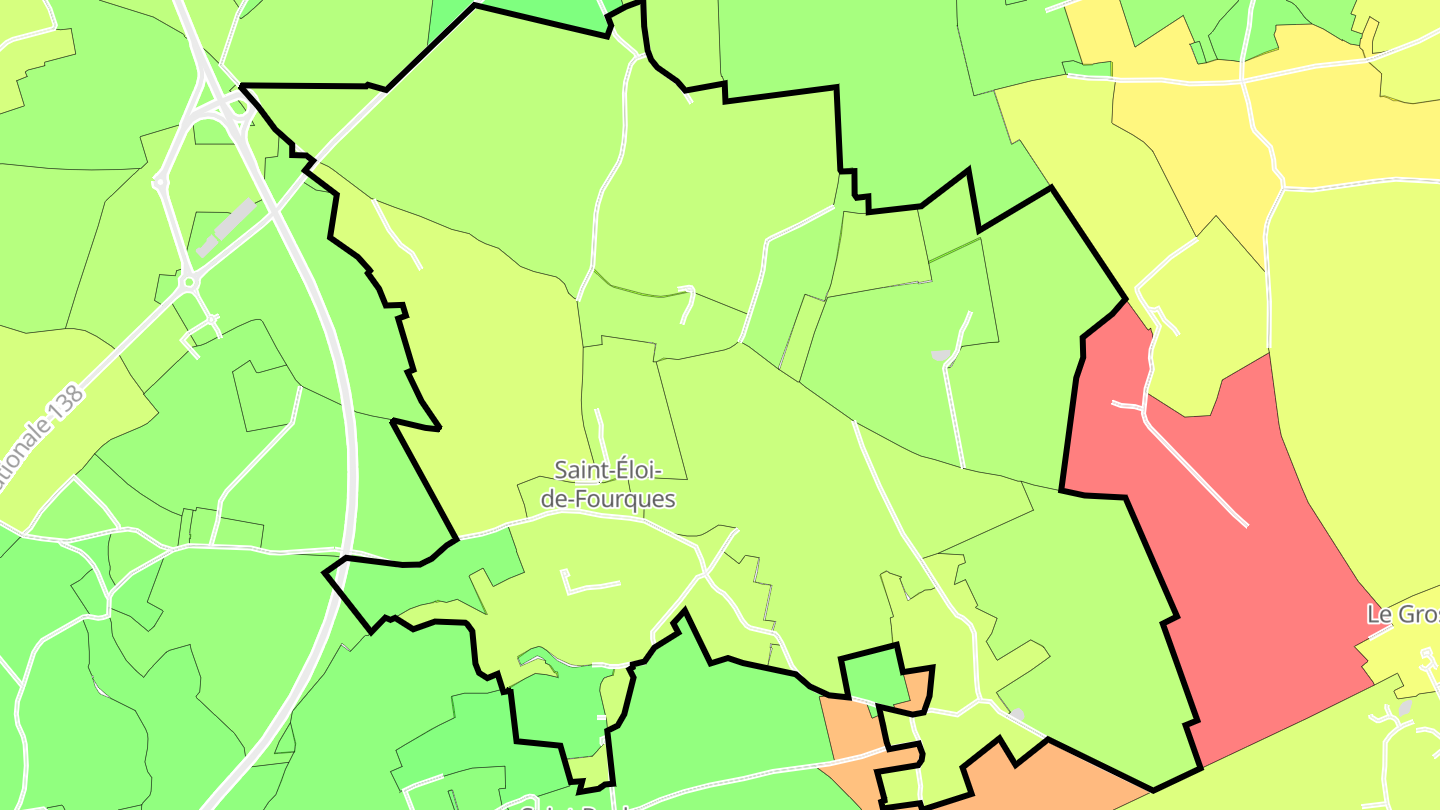 Carte des prix de l'immobilier Saint-Éloi-de-Fourques