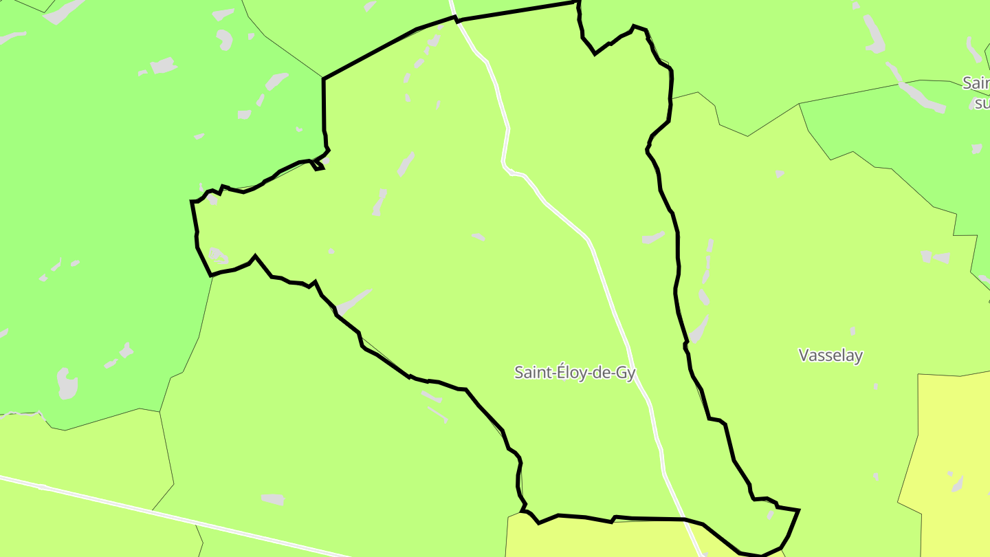 Carte des prix de l'immobilier Saint-Éloy-de-Gy