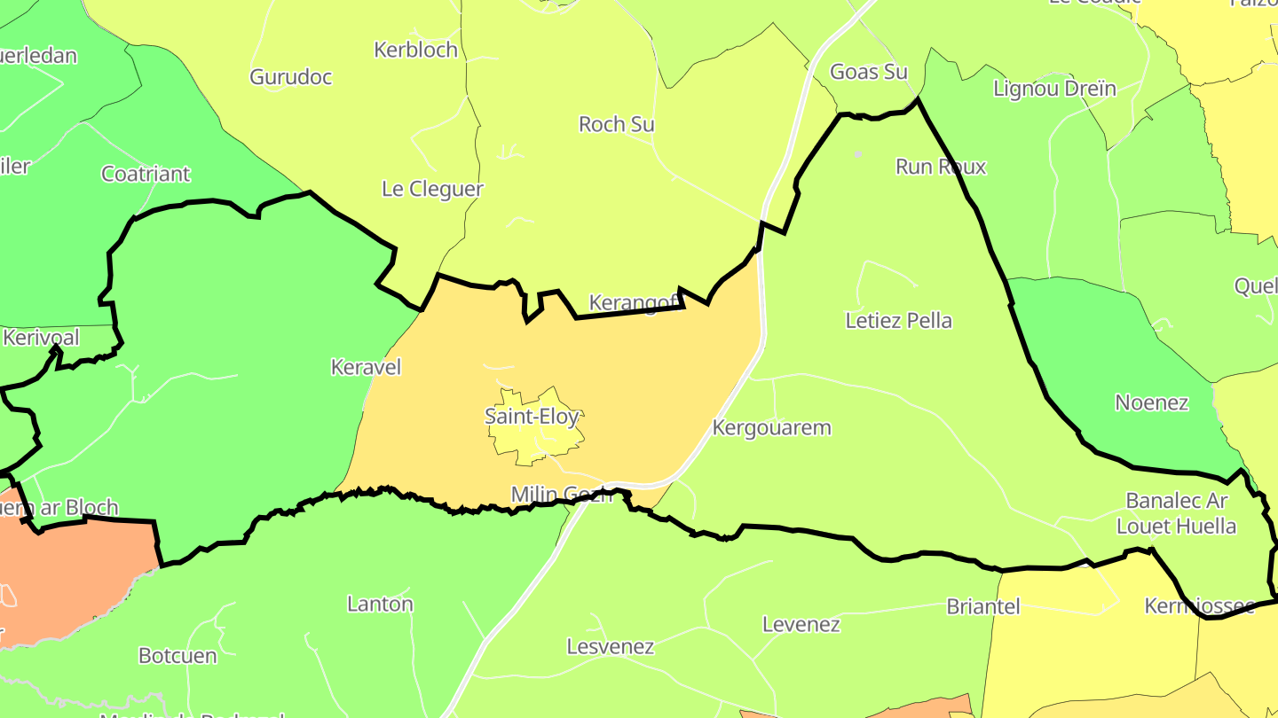 Carte des prix de l'immobilier Saint-Eloy