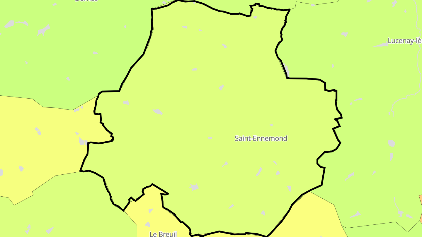Carte des prix de l'immobilier Saint-Ennemond