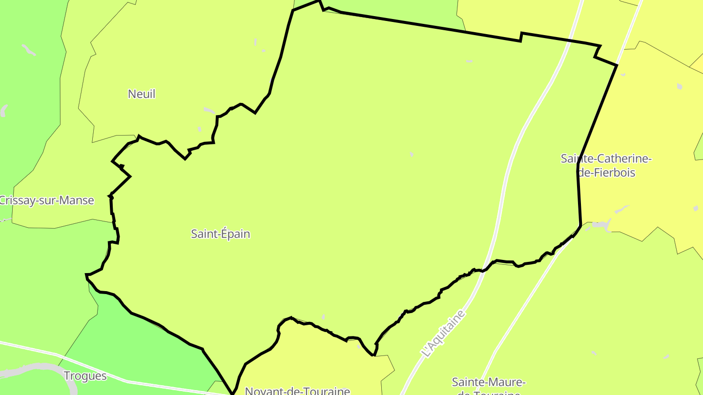 Carte des prix de l'immobilier Saint-Épain