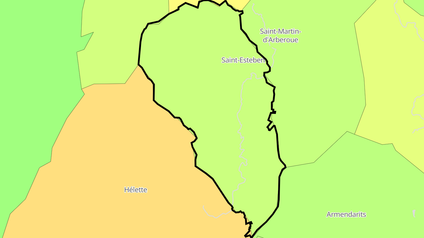 Carte des prix de l'immobilier Saint-Esteben
