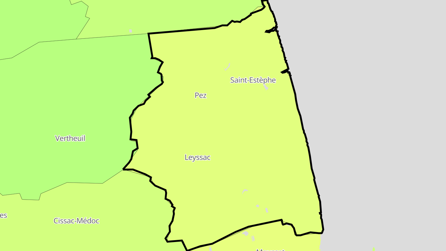 Carte des prix de l'immobilier Saint-Estèphe