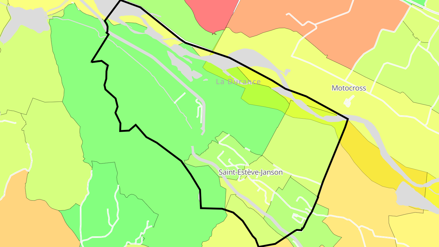 Carte des prix de l'immobilier Saint-Estève-Janson