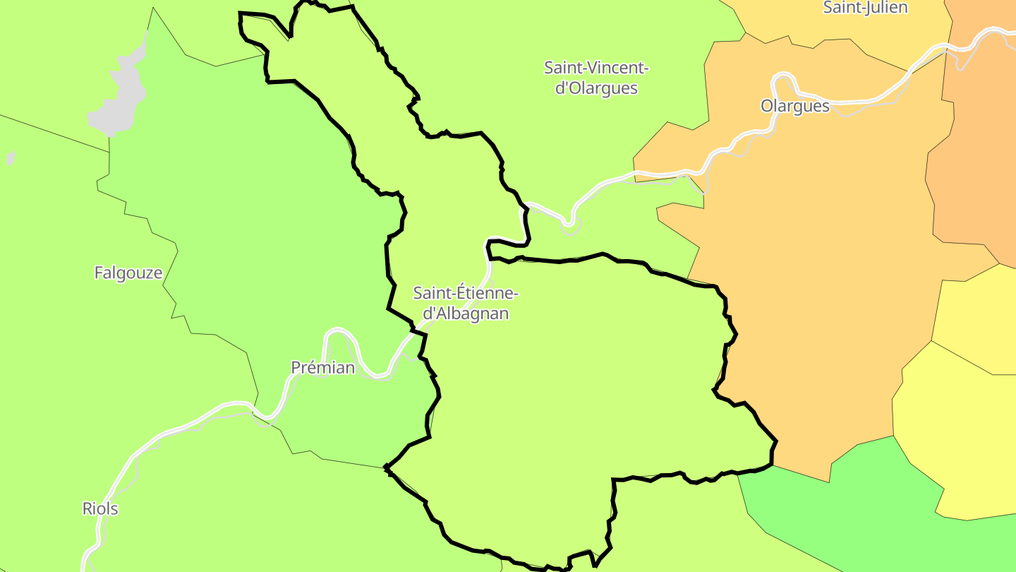 Carte des prix de l'immobilier Saint-Étienne-d'Albagnan