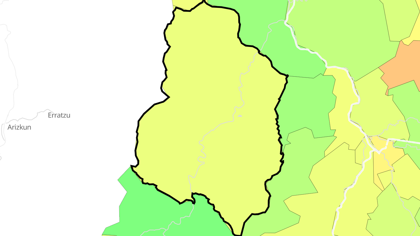 Carte des prix de l'immobilier Saint-Étienne-de-Baïgorry