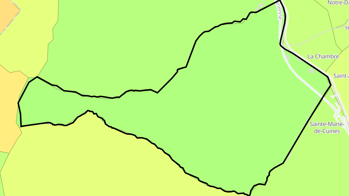 Carte des prix de l'immobilier Saint-Étienne-de-Cuines