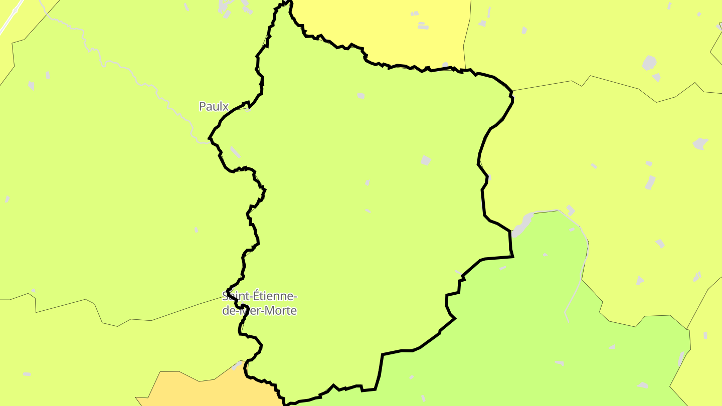 Carte des prix de l'immobilier Saint-Étienne-de-Mer-Morte
