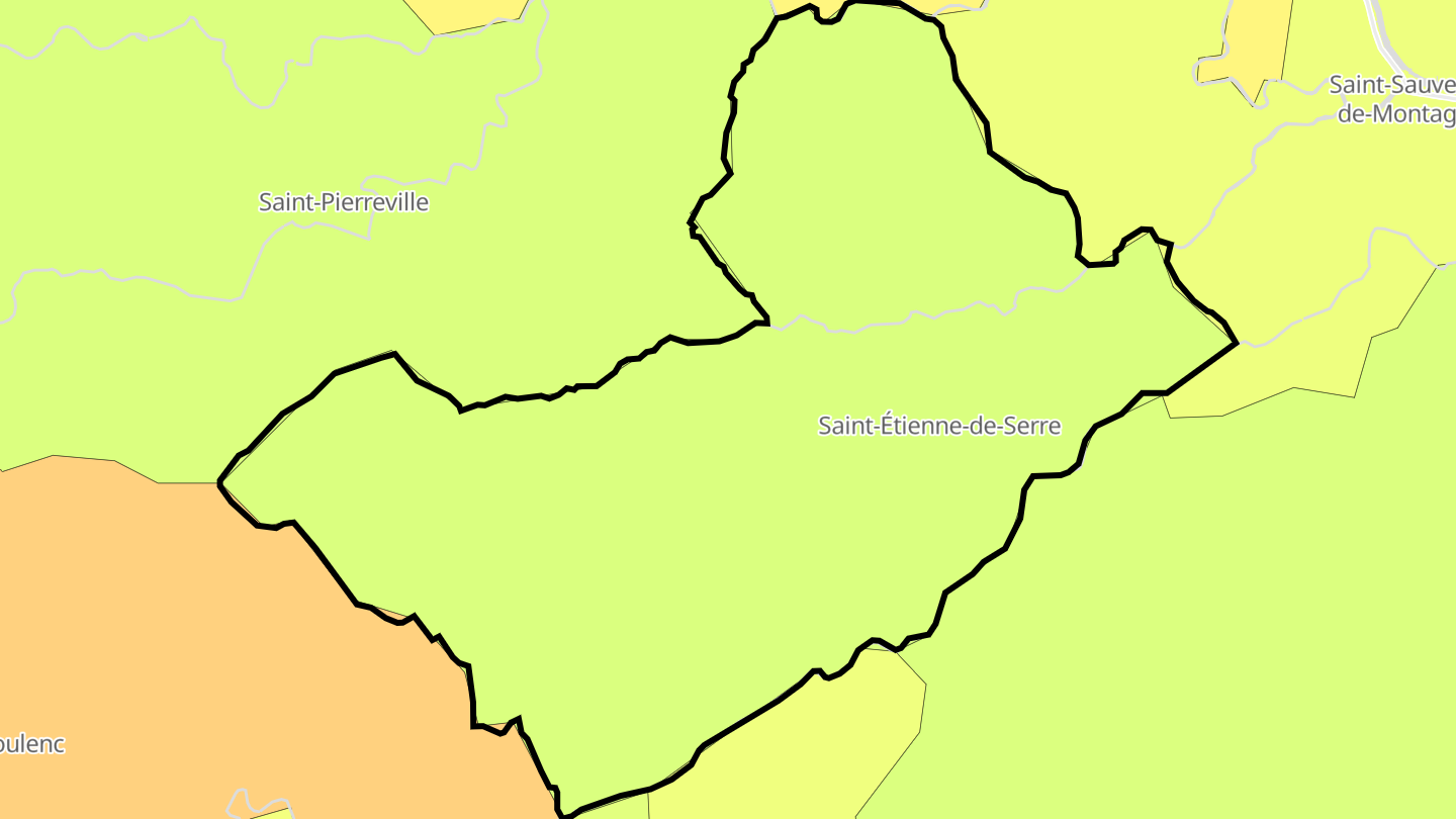 Carte des prix de l'immobilier Saint-Étienne-de-Serre