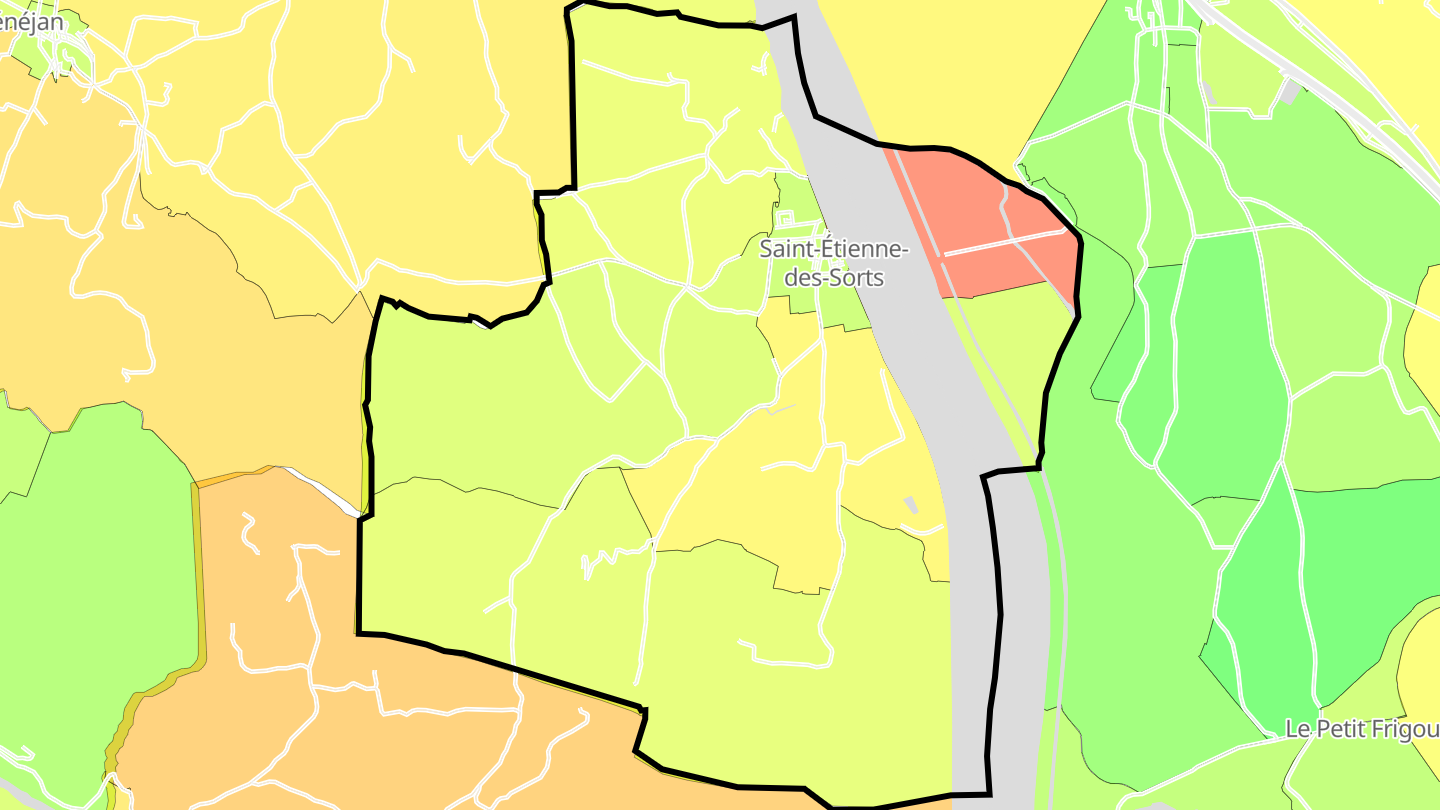 Carte des prix de l'immobilier Saint-Étienne-des-Sorts