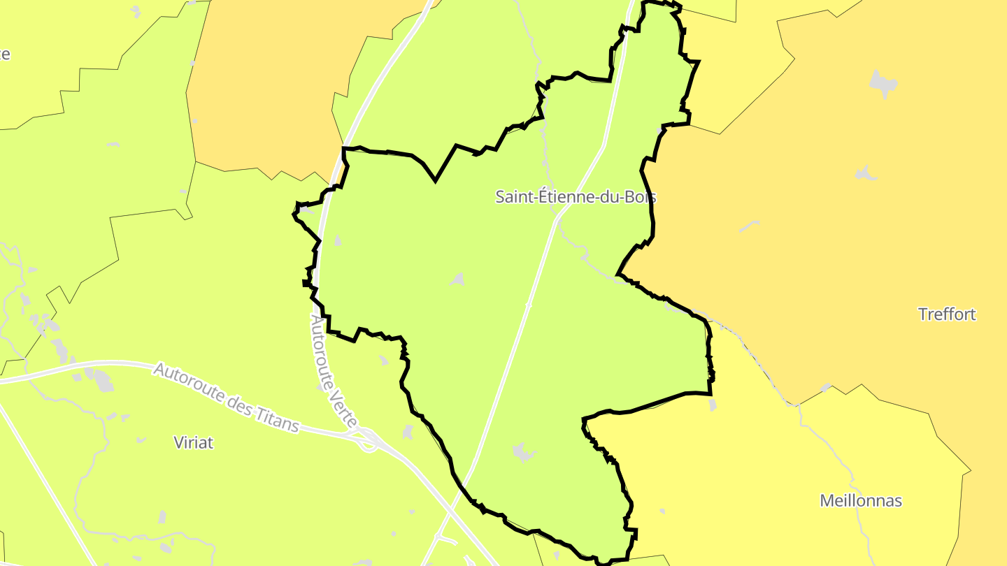 Carte des prix de l'immobilier Saint-Étienne-du-Bois