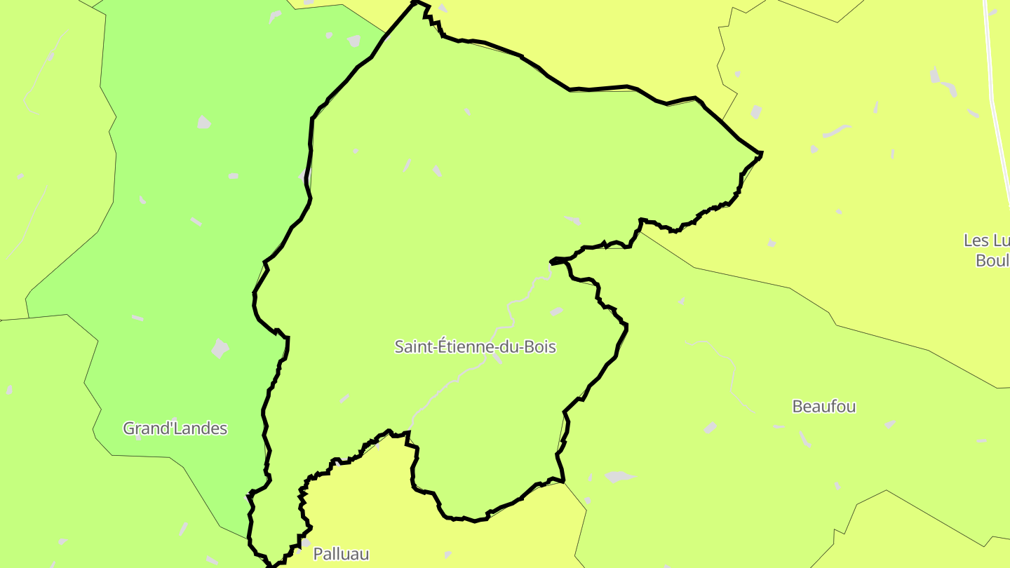 Carte des prix de l'immobilier Saint-Étienne-du-Bois