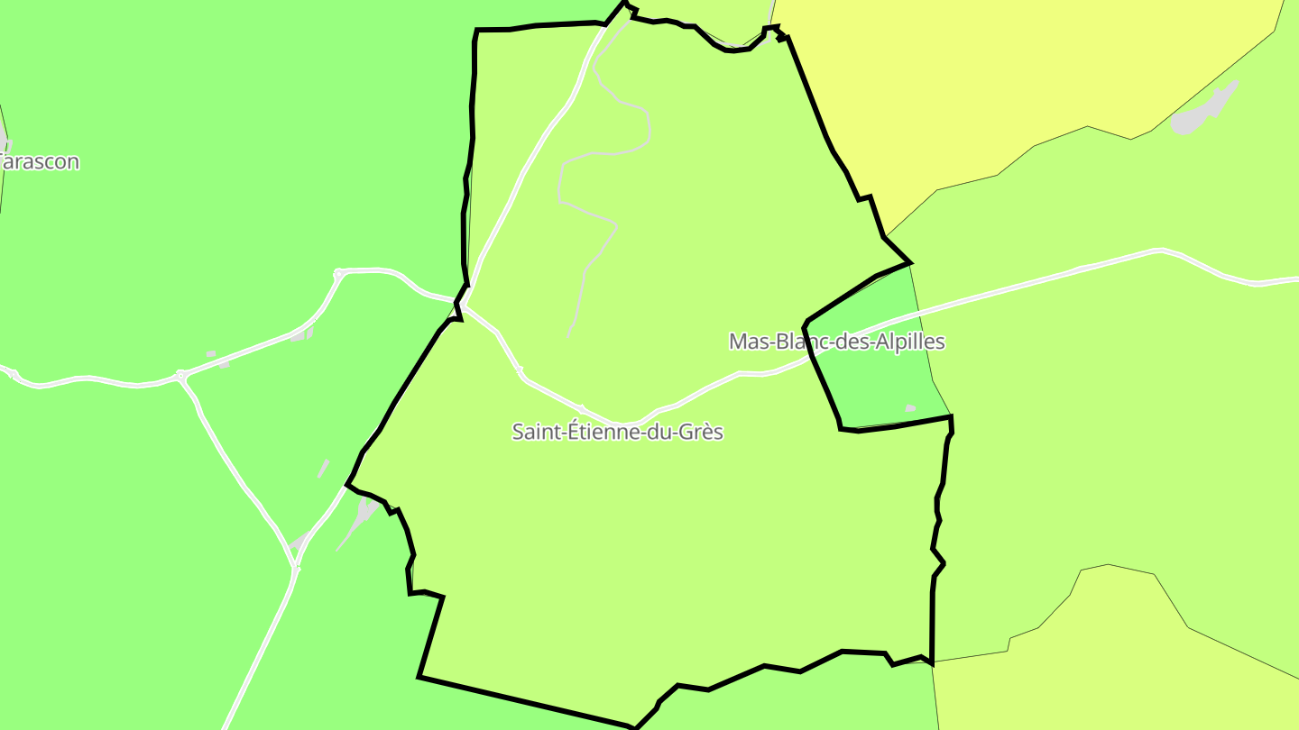 Carte des prix de l'immobilier Saint-Étienne-du-Grès
