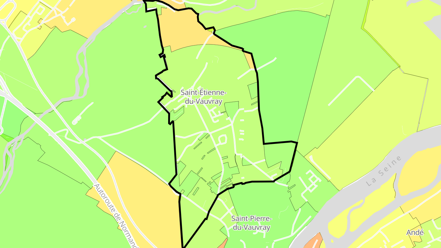 Carte des prix de l'immobilier Saint-Étienne-du-Vauvray
