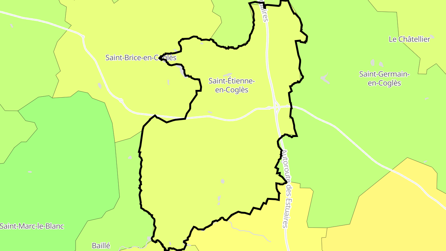Carte des prix de l'immobilier Saint-Étienne-en-Coglès