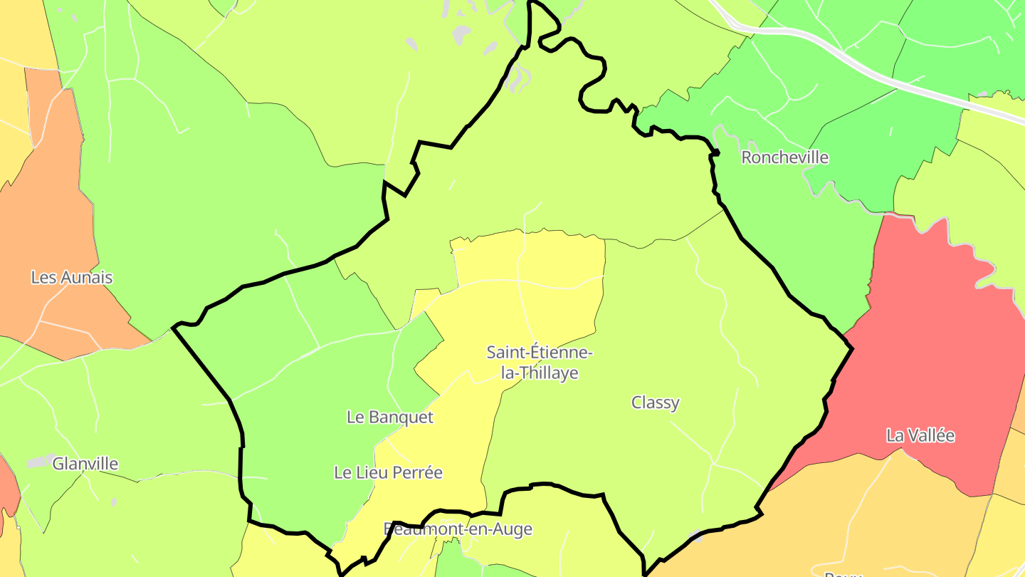 Carte des prix de l'immobilier Saint-Étienne-la-Thillaye