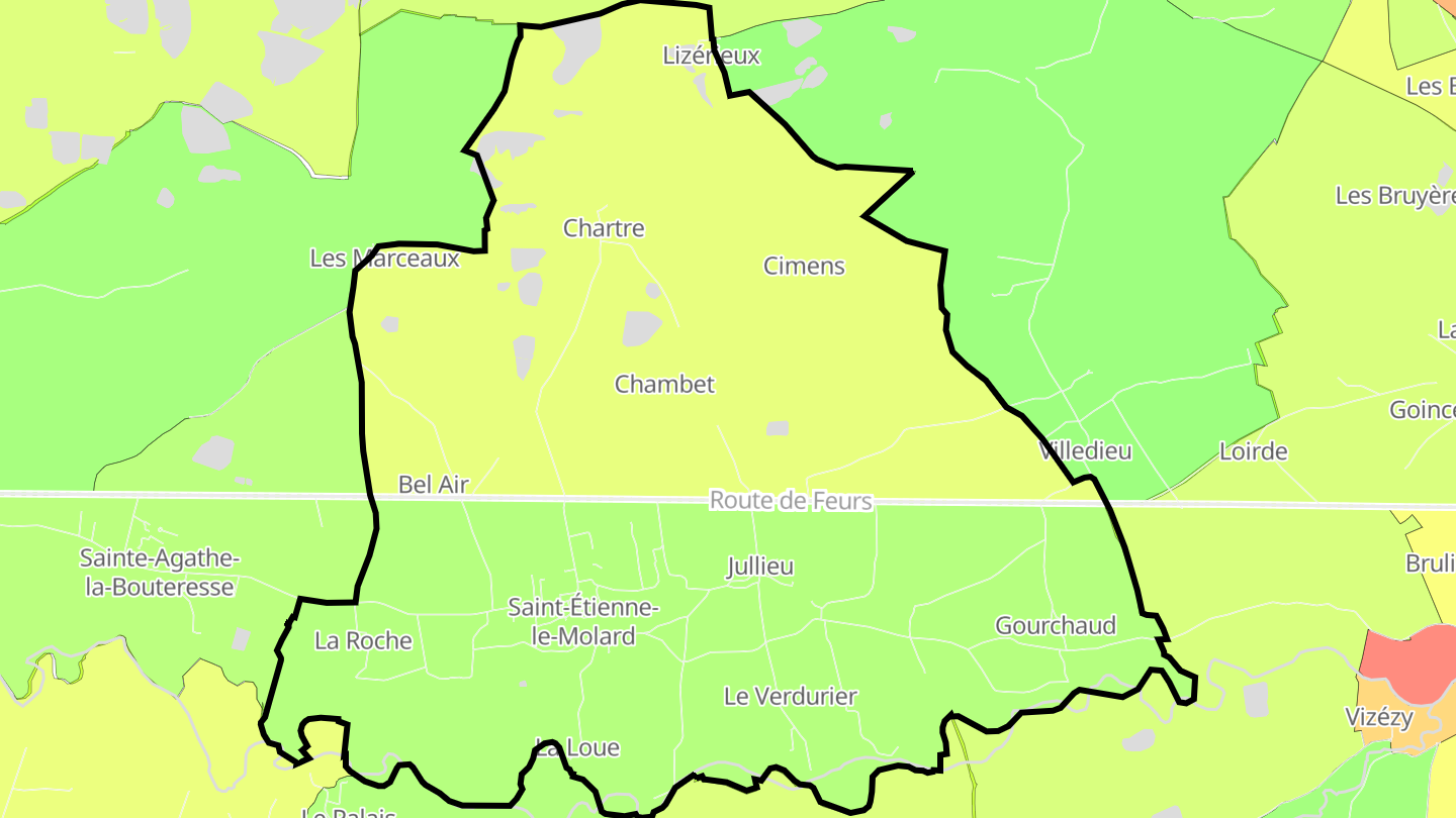 Carte des prix de l'immobilier Saint-Étienne-le-Molard
