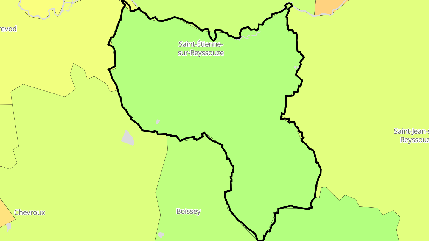 Carte des prix de l'immobilier Saint-Étienne-sur-Reyssouze