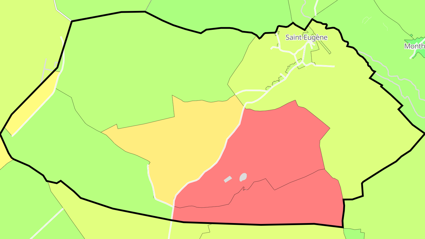 Carte des prix de l'immobilier Saint-Eugène