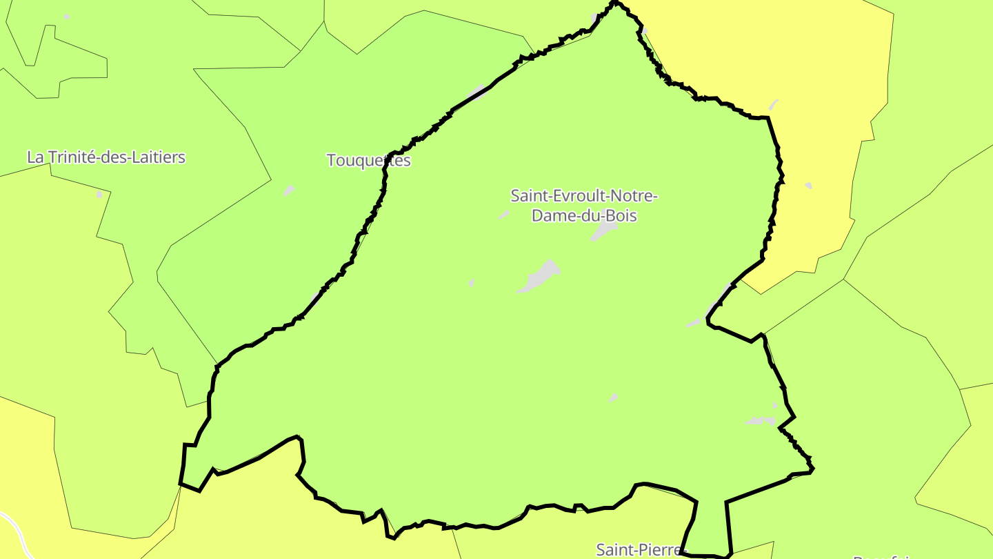 Carte des prix de l'immobilier Saint-Evroult-Notre-Dame-du-Bois
