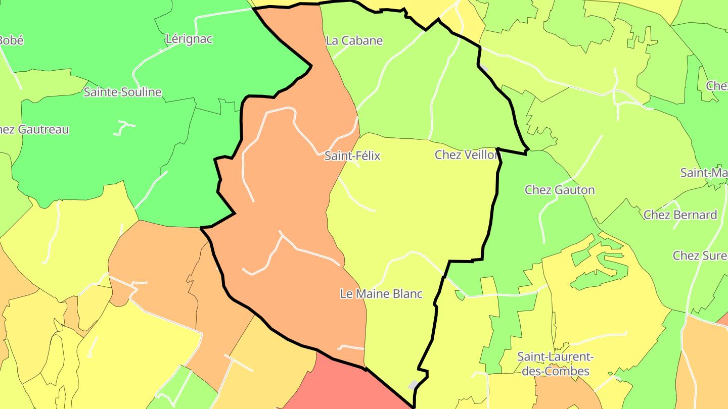 Carte des prix de l'immobilier Saint-Félix