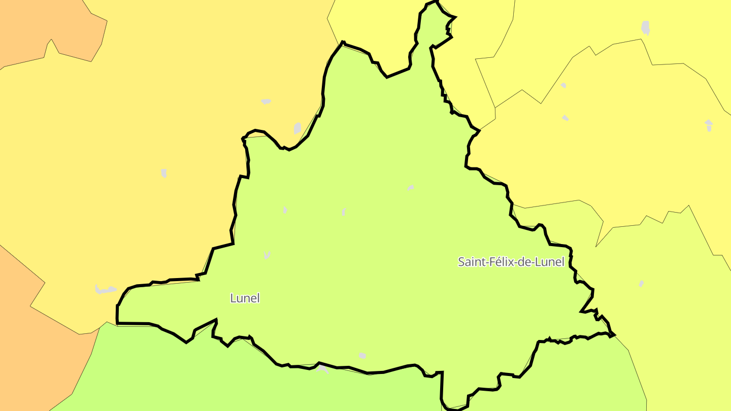 Carte des prix de l'immobilier Saint-Félix-de-Lunel