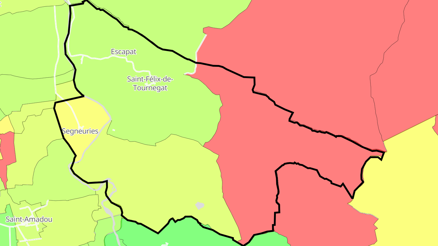 Carte des prix de l'immobilier Saint-Félix-de-Tournegat