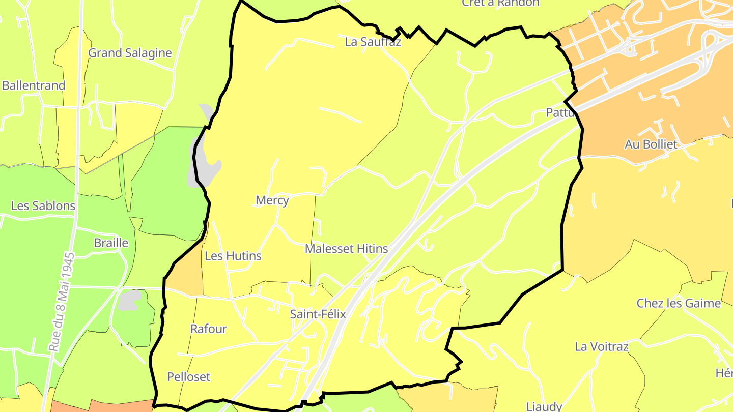 Carte des prix de l'immobilier Saint-Félix
