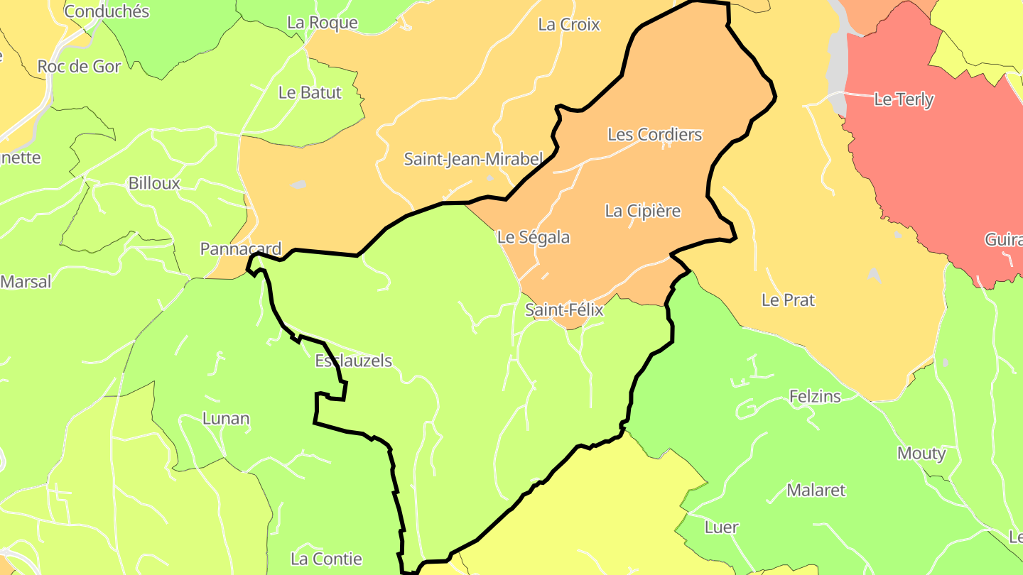 Carte des prix de l'immobilier Saint-Félix