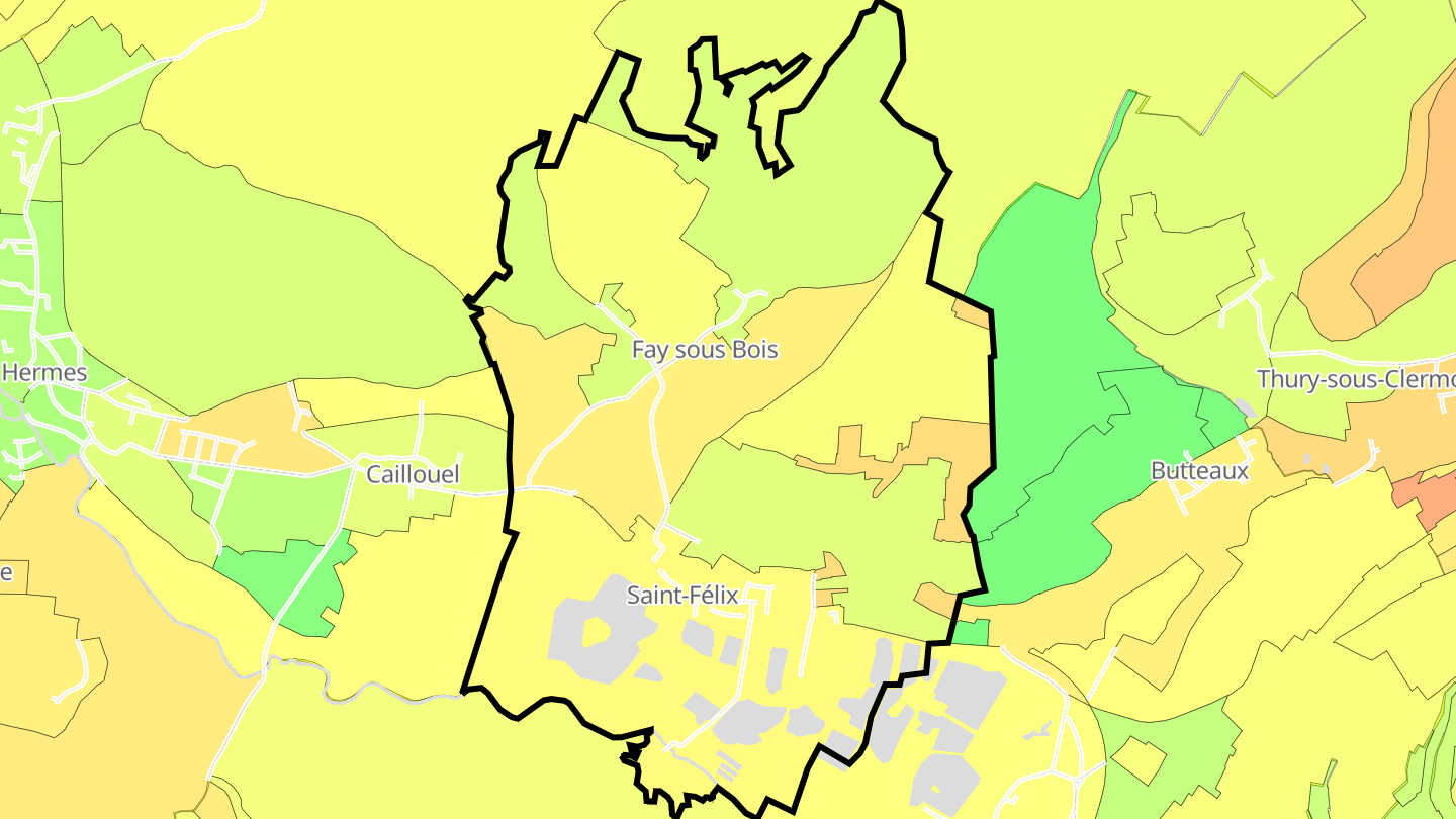 Carte des prix de l'immobilier Saint-Félix