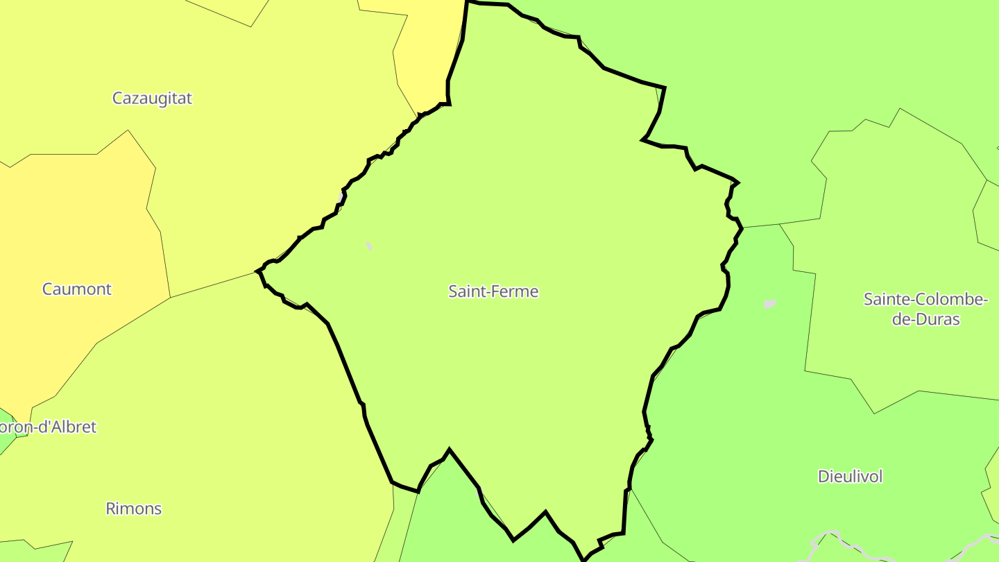 Carte des prix de l'immobilier Saint-Ferme