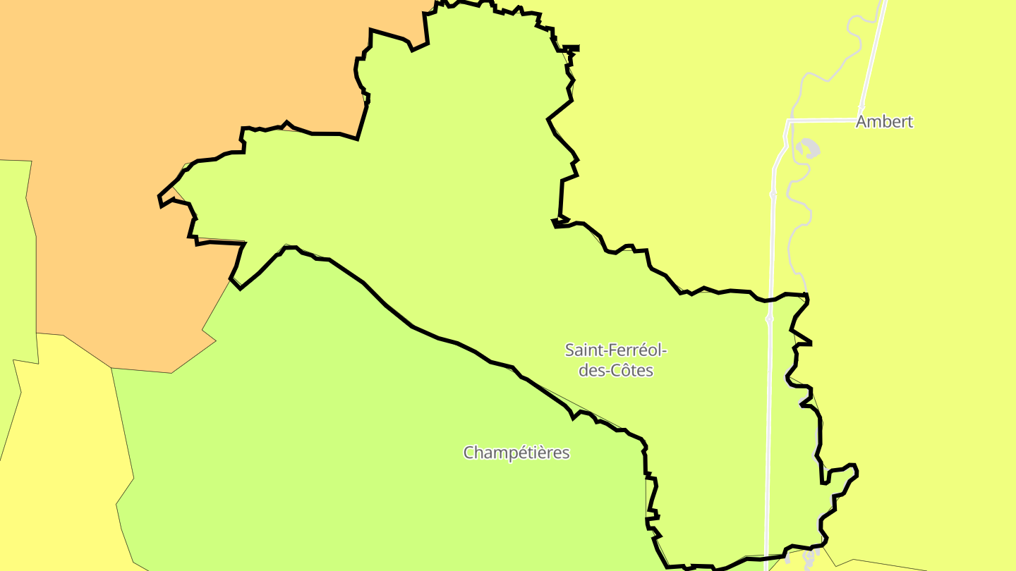 Carte des prix de l'immobilier Saint-Ferréol-des-Côtes