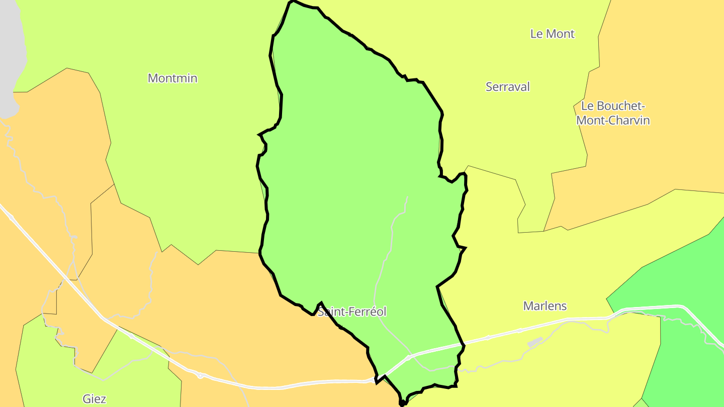 Carte des prix de l'immobilier Saint-Ferréol