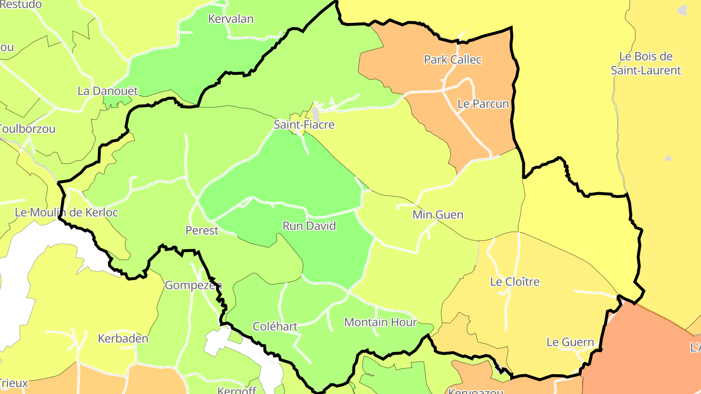 Carte des prix de l'immobilier Saint-Fiacre
