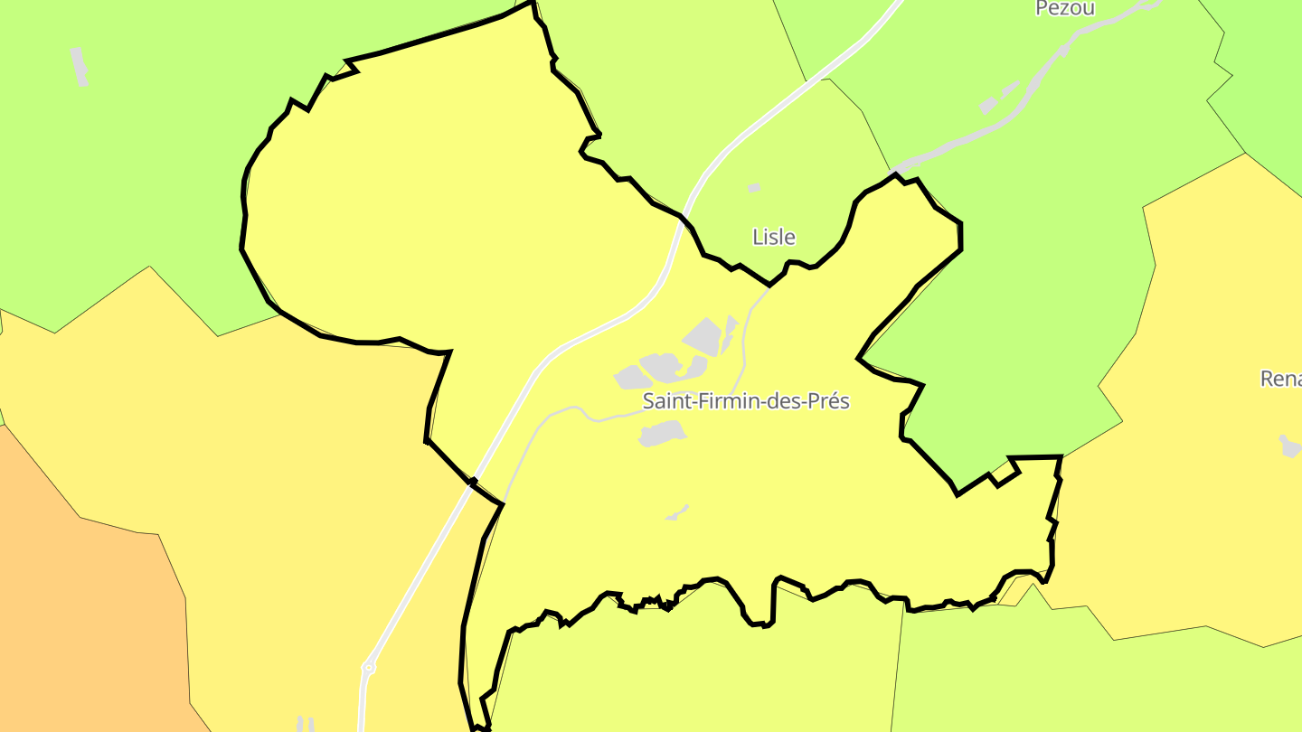 Carte des prix de l'immobilier Saint-Firmin-des-Prés