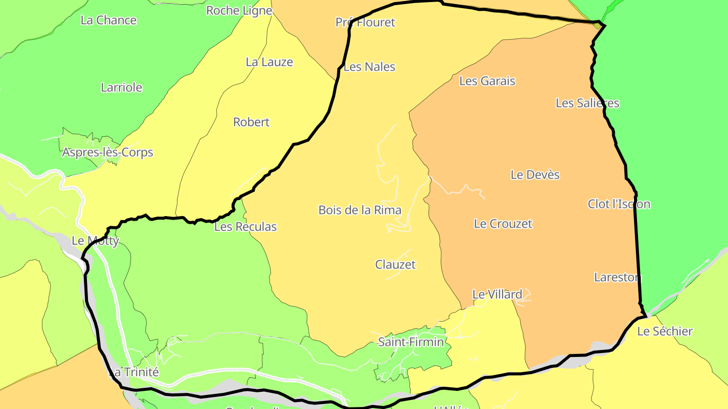 Carte des prix de l'immobilier Saint-Firmin