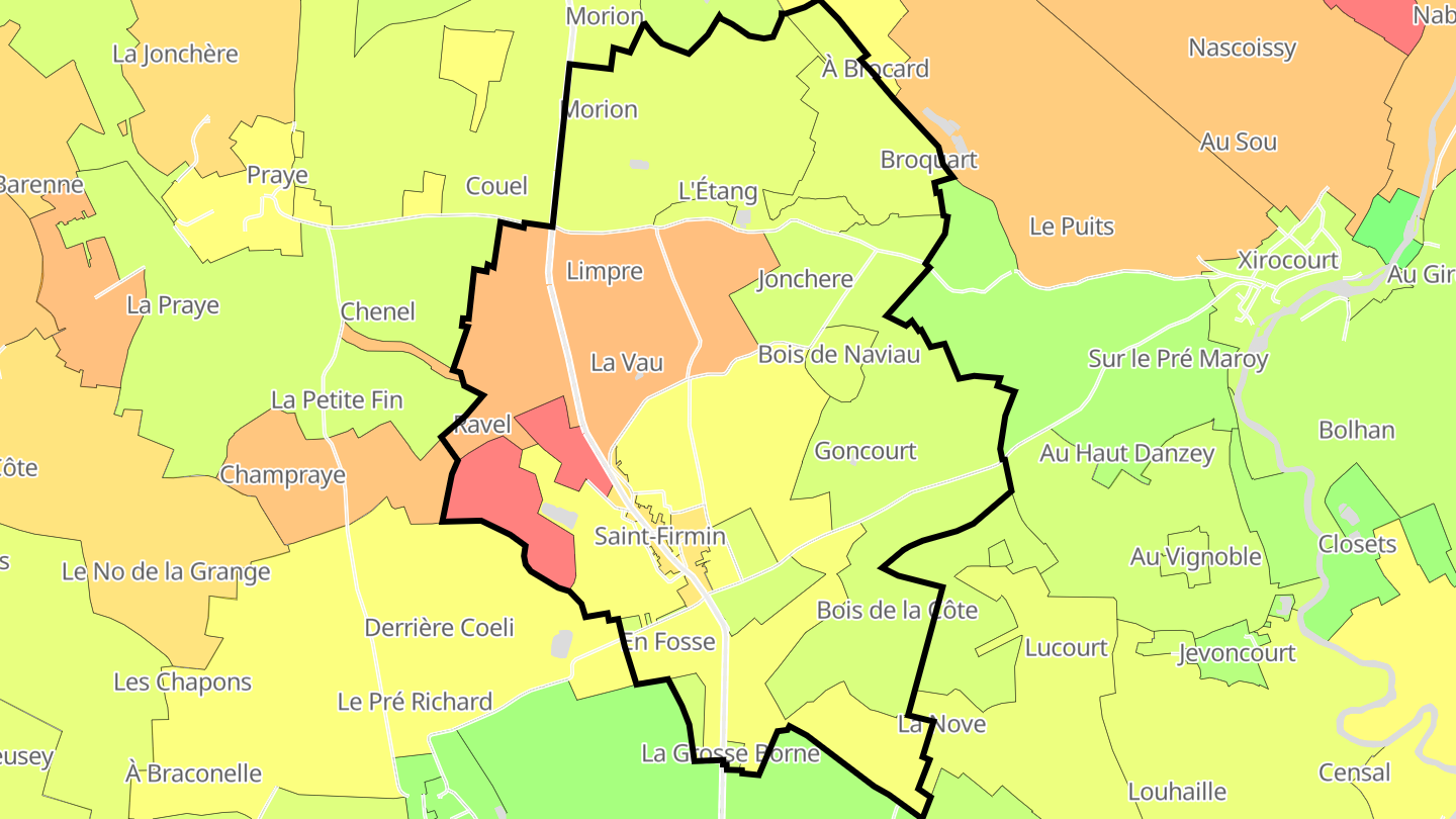 Carte des prix de l'immobilier Saint-Firmin