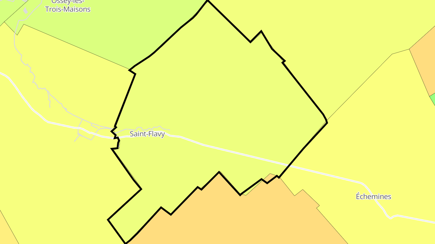 Carte des prix de l'immobilier Saint-Flavy