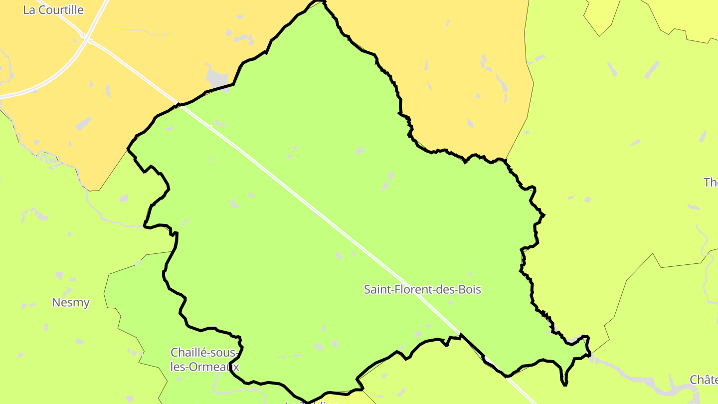 Carte des prix de l'immobilier Saint-Florent-des-Bois