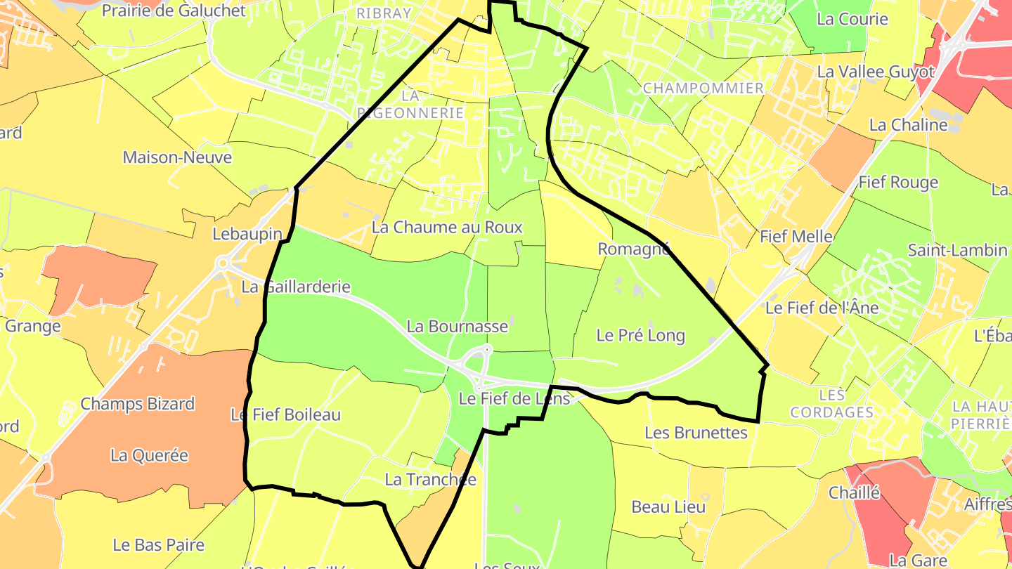 Carte des prix de l'immobilier Saint-Florent