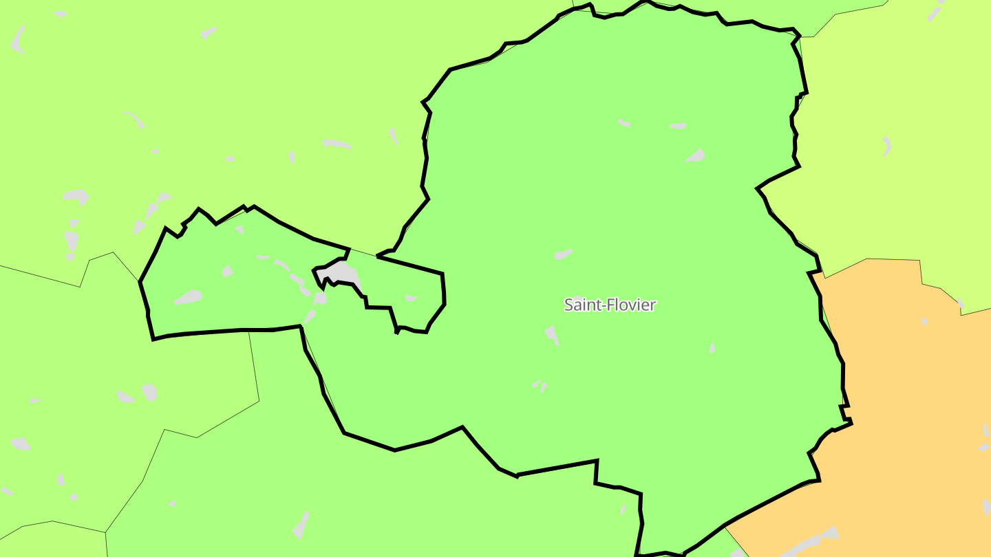 Carte des prix de l'immobilier Saint-Flovier