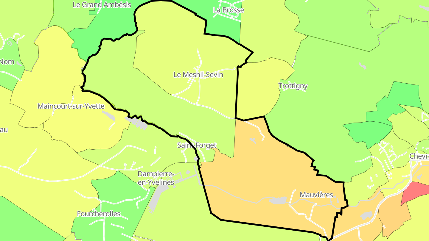 Carte des prix de l'immobilier Saint-Forget
