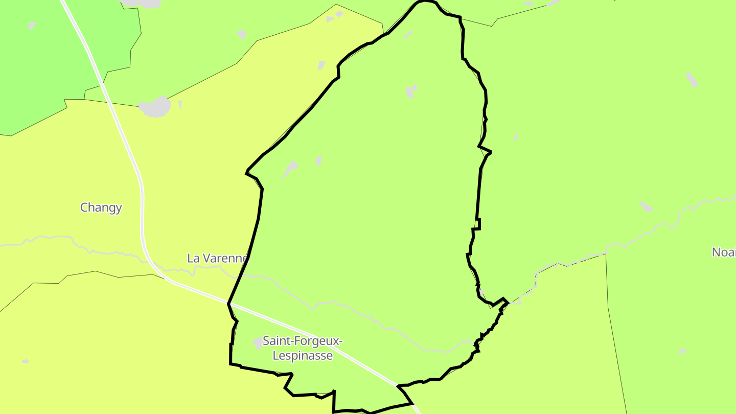 Carte des prix de l'immobilier Saint-Forgeux-Lespinasse
