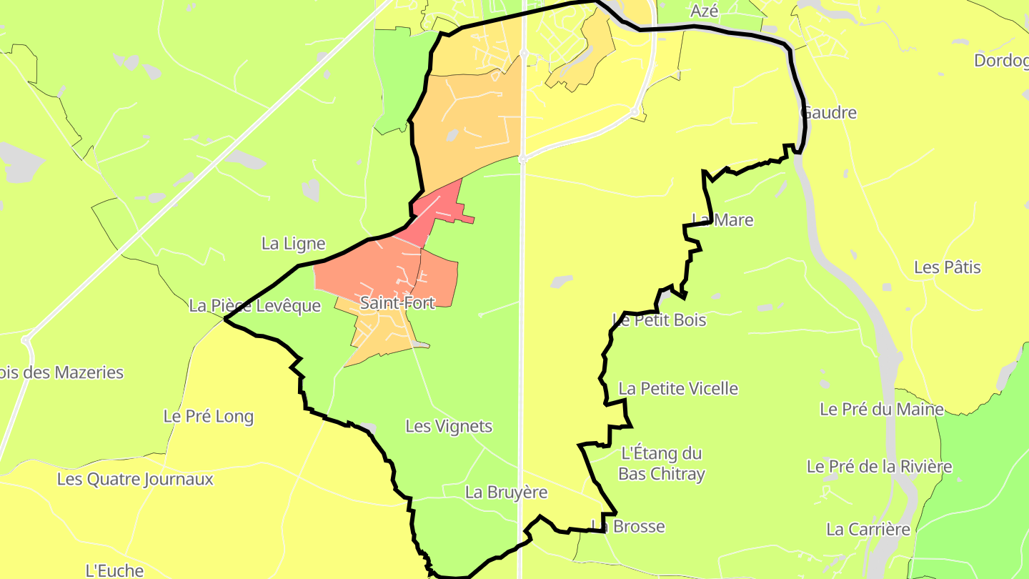 Carte des prix de l'immobilier Saint-Fort