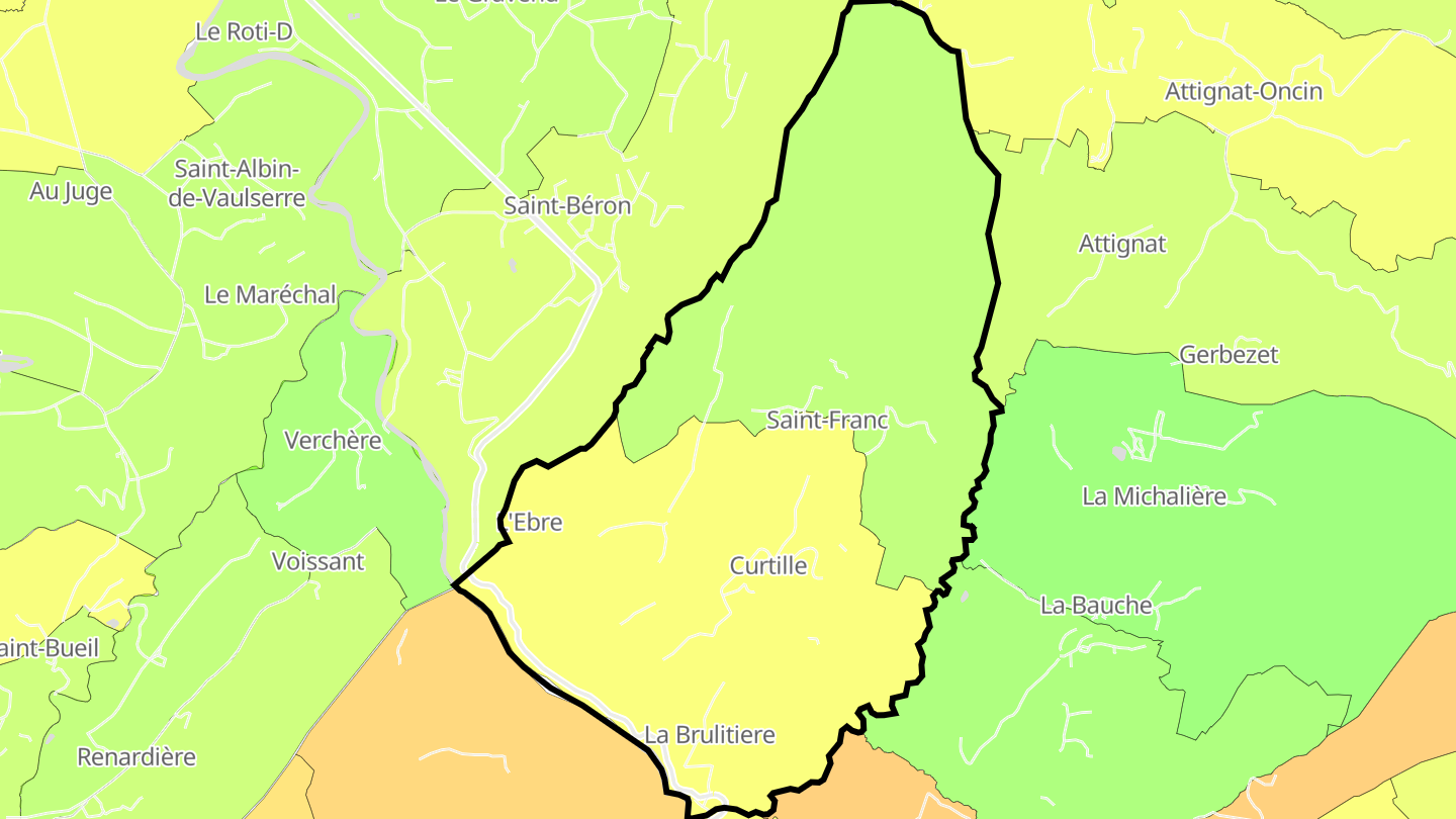 Carte des prix de l'immobilier Saint-Franc