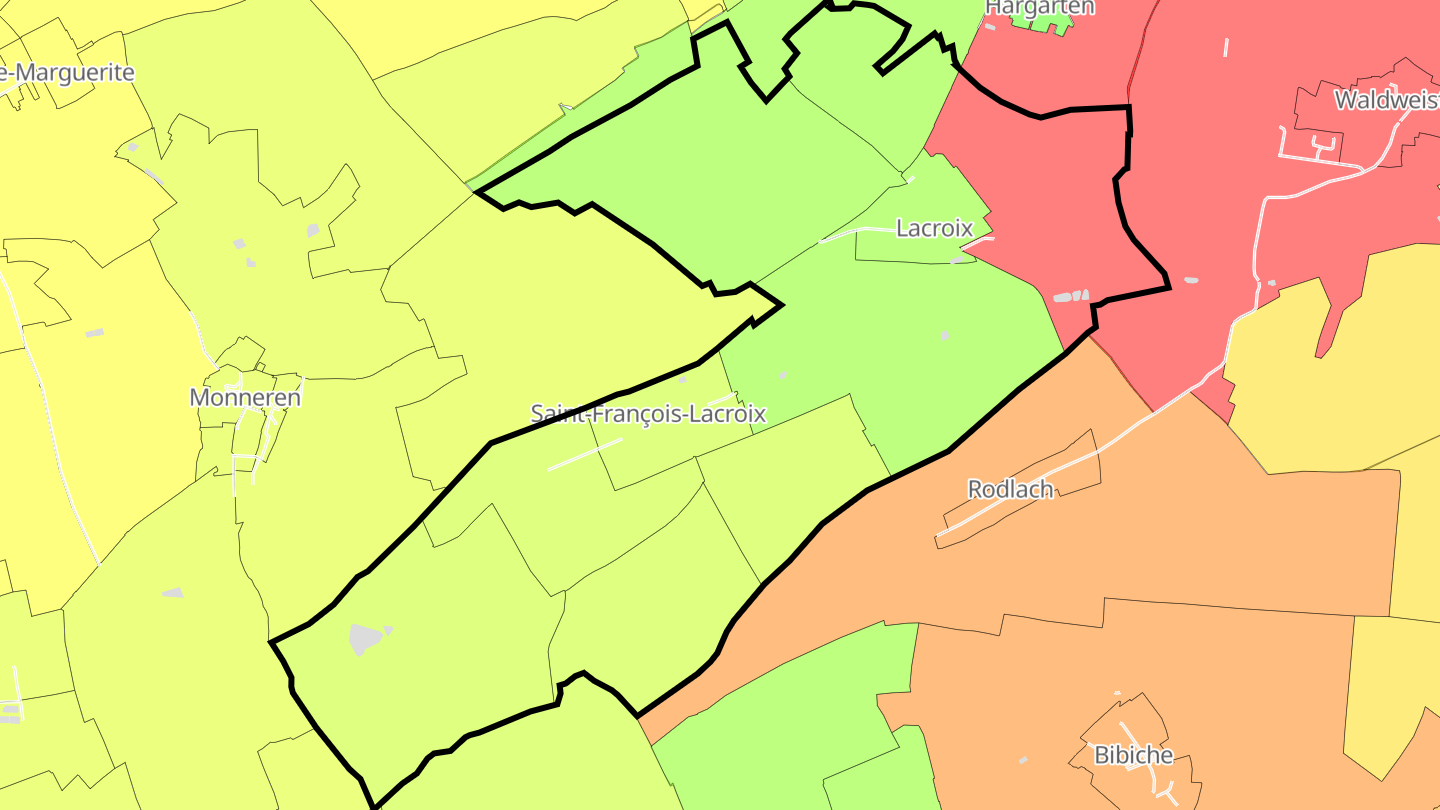 Carte des prix de l'immobilier Saint-François-Lacroix