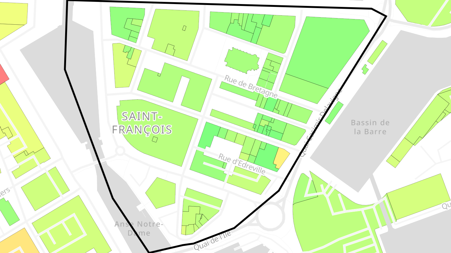 Carte des prix de l'immobilier Saint-François