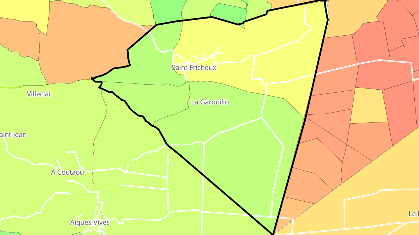 Carte des prix de l'immobilier Saint-Frichoux