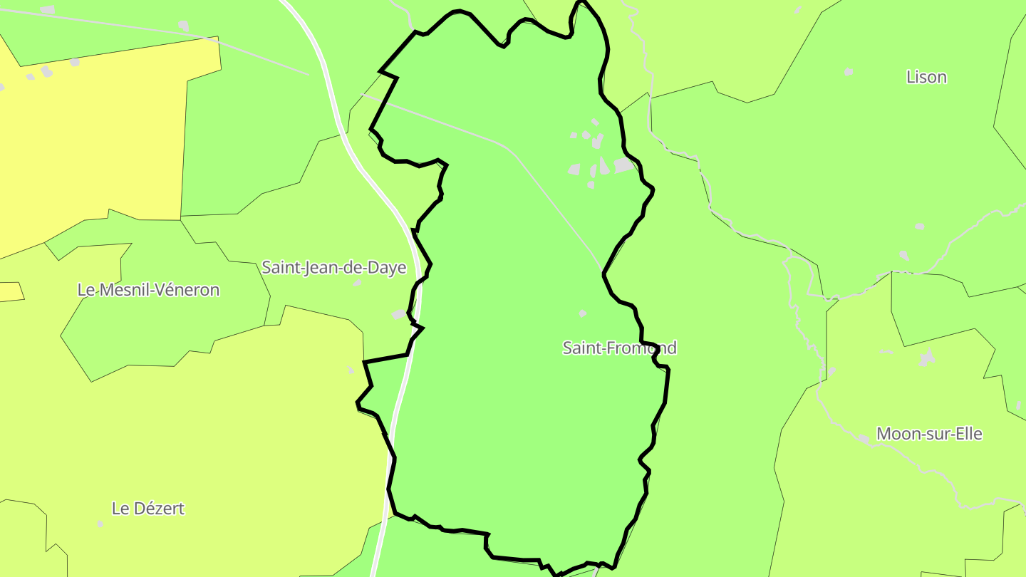 Carte des prix de l'immobilier Saint-Fromond